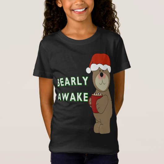 T-Shirt Bearly Awake Funny Bear Pajama de Noël Sleep (Devant)