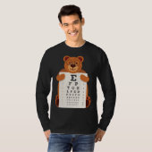 T-shirt Bears Baby Bear Holding Eye Chart Artistic Opticia (Devant entier)