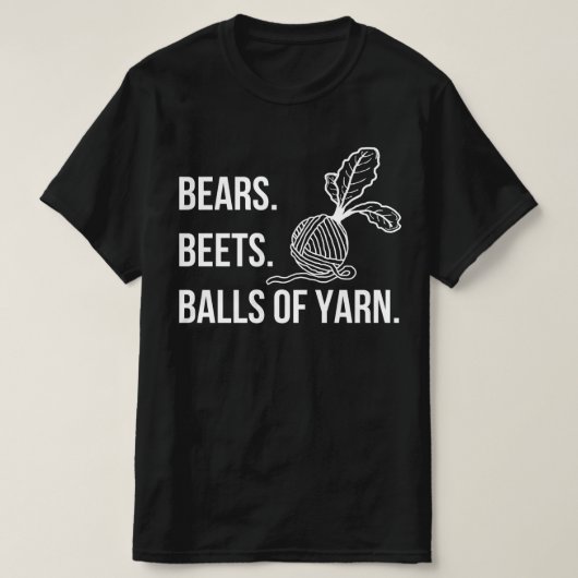 T-shirt Bears Beets Balls of Yarn - Tee Men (Design devant)