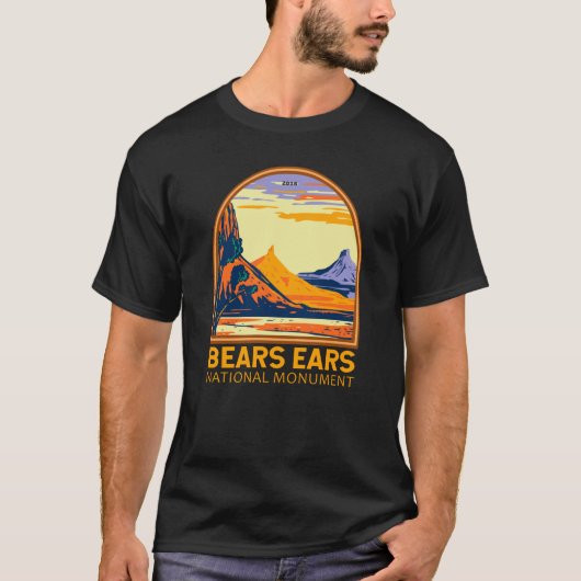 T-shirt Bears Ears National Monument Utah Retro (Devant)