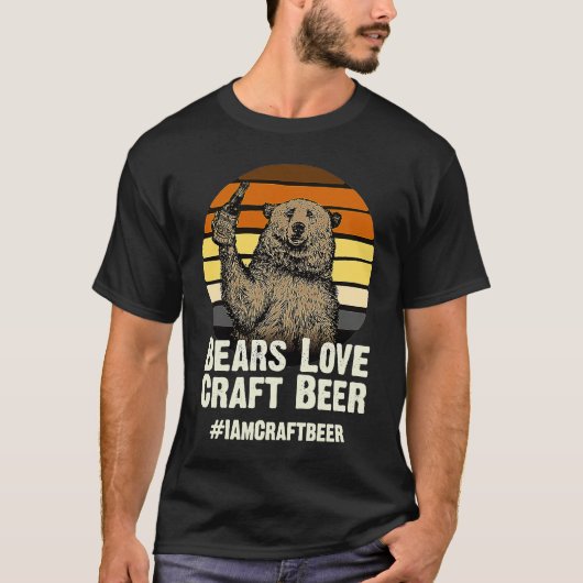 T-shirt Bears Love Craft Beer Camping Grizzly Pride (Devant)