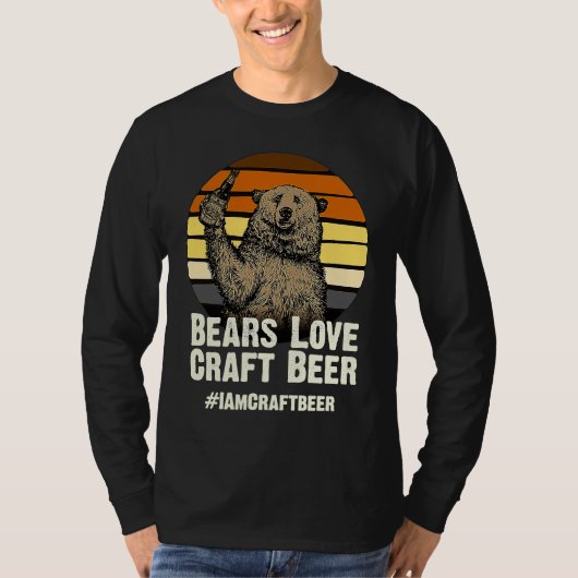 T-shirt Bears Love Craft Beer Camping Grizzly Pride (Devant)