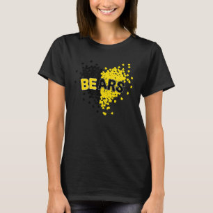 T-shirt Bears Pride Teams School Spirit Black and Yellow H