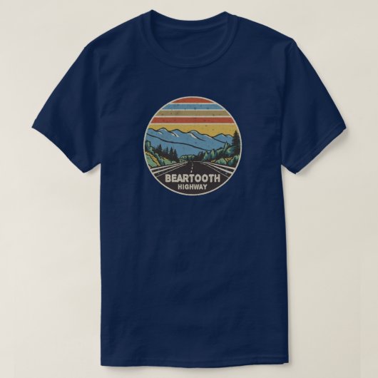 T-shirt Beartooth Highway Montana Wyoming Mountains (Design devant)