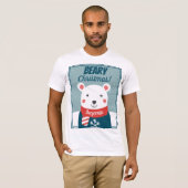 T-shirt Beary Christmas mignon dessin animé ours polaire a (Devant entier)