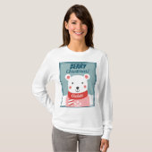 T-shirt Beary Christmas mignon dessin animé ours polaire a (Devant entier)