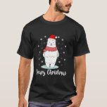 T-shirt Beary Christmas Polar Ours Santa Hat Lights Neige<br><div class="desc">Beary Noël Ours polaire Santa Chapeau lumières Flammes de neige Noël</div>