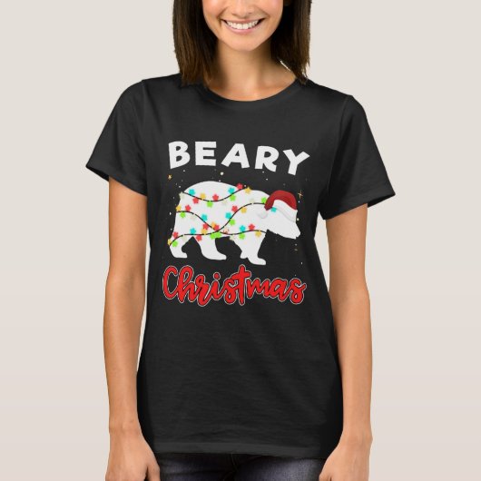 T-shirt Beary Joyeux Noël Pour Les Amateurs D'Ours Drôle N (Devant)
