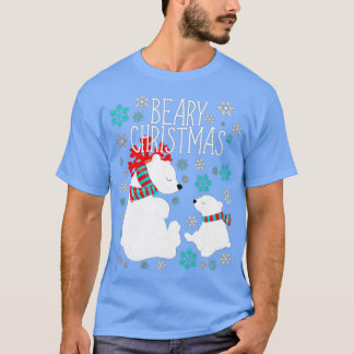 T-shirt Beary Noël Ours Polaires Drôle Noël Cadeau 
