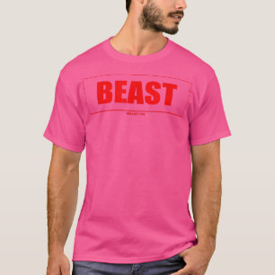T-shirt Beast Gym Motivation Red Color Training Fitness W