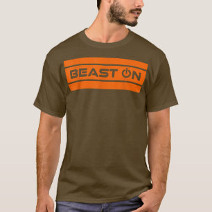 T-shirt Beast ON Orange Fitness Moderne Simple Gym Motivat