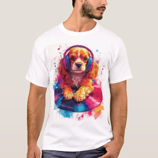 T-shirt Beats & Barks - Musique de Cocker Spaniel (Devant)