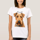 T-SHIRT BEAU AIRDALE TERRIER CHIEN FACE (Devant)