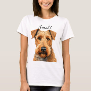 T-SHIRT BEAU AIRDALE TERRIER CHIEN FACE