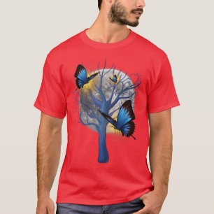 T-shirt Beau Arbre Papillons Enchantés