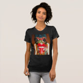 T-shirt Beau art traditionnel sri-lankais de masques de fe (Devant entier)