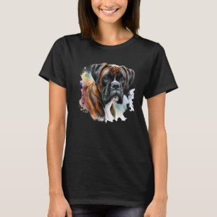 T-shirt Beau Boxer en Aquarelle