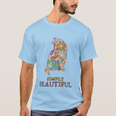 T-shirt Beau Chat Art Coloré Simplement (Devant)