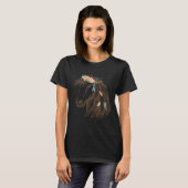 T-shirt Beau Cheval Main Drawn Art Pour Amoureux des anima (Devant entier)