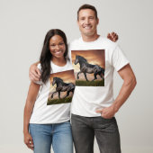 T-shirt Beau Cheval Noir (Unisexe)