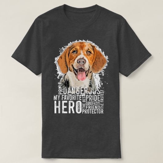 T-shirt Beau chien beagle (Design devant)