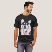 T-shirt Beau Chien Husky (Devant entier)