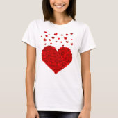 T-shirt Beau coeur rouge Saint Valentin (Devant)