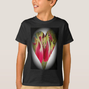 T-shirt Beau cool Extraordinaire Fresh Heart Floral Design