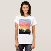 T-shirt Beau coucher de soleil avec vers de Joshua (Devant entier)
