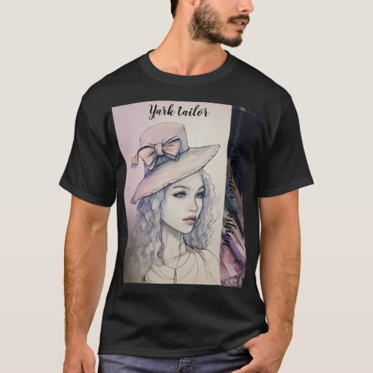 T-shirt Beau Crayon Design Par Yark Tailor Fashion (Devant)