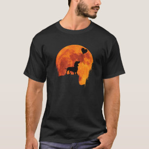 T-shirt Beau Dachshund Dog Rétro Silhouette Love Dach