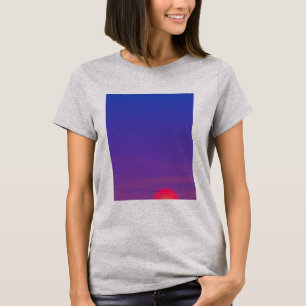 T-shirt beau décor de coucher de soleil design