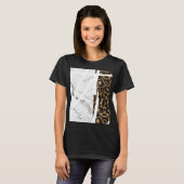 T-shirt Beau Empreinte de léopard en marbre (Devant entier)
