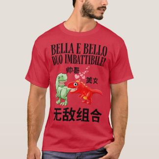 T-shirt Beau et beau Kawaii Dinosaures Chi