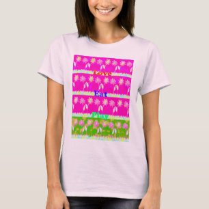 T-shirt Beau extraordinaire coloré Flora texte de citation