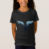 T-Shirt Beau Flying Eagle Night Sky Forest Bird Silho (Devant)