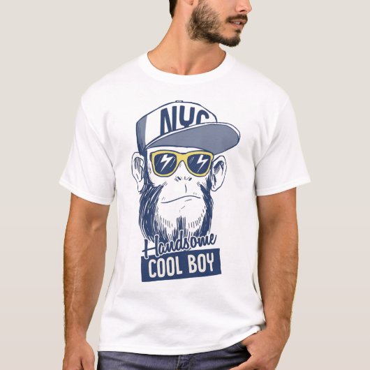 T-shirt Beau Garçon Cool (Devant)
