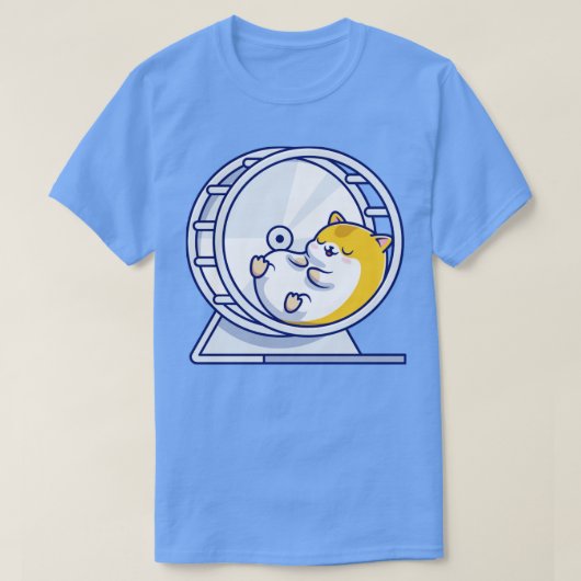 T-shirt Beau Hamster Dormir Dans Jogging Wheel (Design devant)