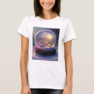 T-shirt Beau Imaginaire Snow Globe Holiday
