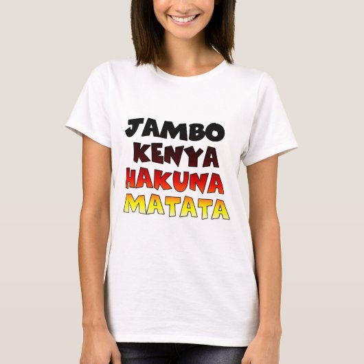 T-shirt Beau Jambo Kenya Hakuna Matata Beau Art (Devant)