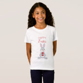T-Shirt Beau lapin de Pâques Oeuf de Pâques Rouge (Devant entier)