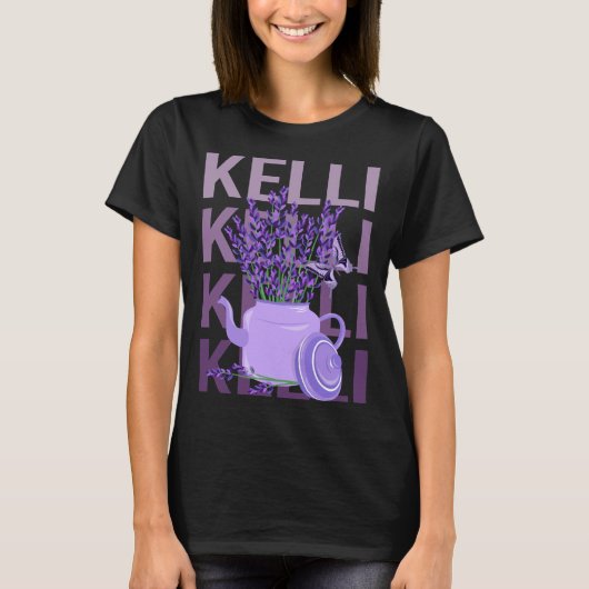 T-shirt Beau Lavande - Kelli Nom (Devant)