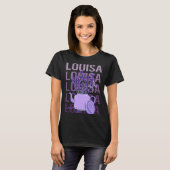 T-shirt Beau Lavande - Nom Louisa (Devant entier)