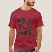T-shirt Beau LOVE WordArt - Diffuser l'amour et la compass (Devant)