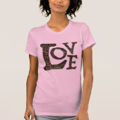 T-shirt Beau LOVE WordArt - Diffuser l'amour et la compass (Devant)
