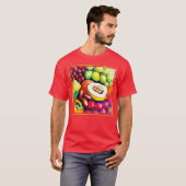 T-shirt Beau Mélange de peinture de fruits de raisin. Comm (Devant entier)