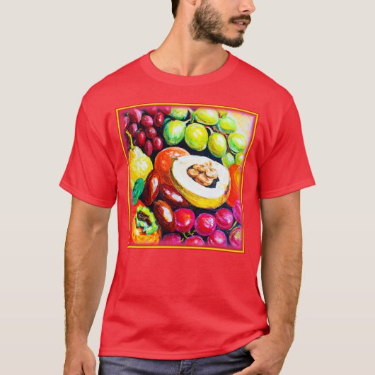 T-shirt Beau Mélange de peinture de fruits de raisin. Comm (Devant)