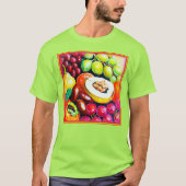 T-shirt Beau Mélange de peinture de fruits de raisin. Comm (Devant)