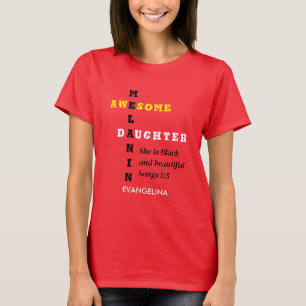 T-shirt BEAU MELANIN FILLE Christian Anniversaire