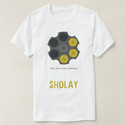 T-shirt Beau modèle Sholay Bollywood Movie Dialogue (Design devant)